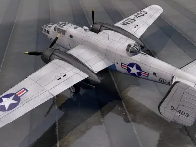 North American B-25B Mitchell 3D model