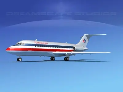 Douglas DC-9-15 American Airlines 2 3D model