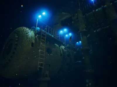 Deep Water Station Low-poly 3D model