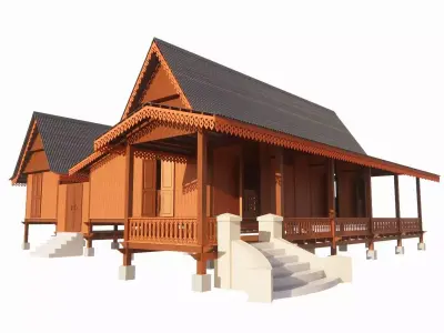Rumah Melayu Melaka Malay Heritage House 3D model