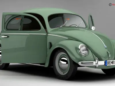 Volkswagen Beetle 1951 Deluxe 3D model
