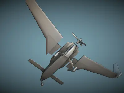 Rutan Model 61 Long-EZ - 3D Printable Model 3D print model