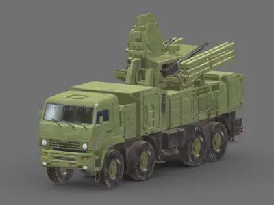 SA 22 Pantsir S1 Low Poly Low-poly 3D model