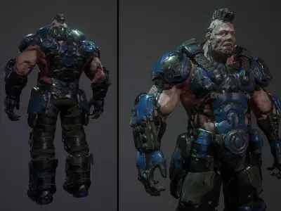 Armored Trooper Low-poly 3D model