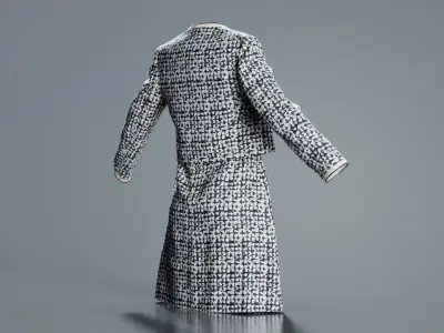 Pattern Decorated Historic Costume Low-poly 3D model