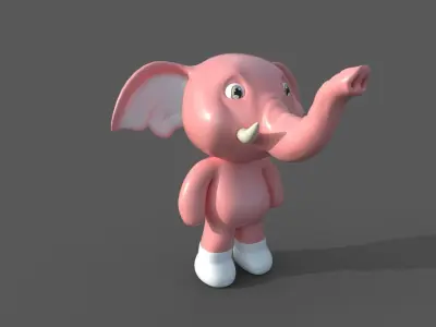 Cartoon Elephant 3D model