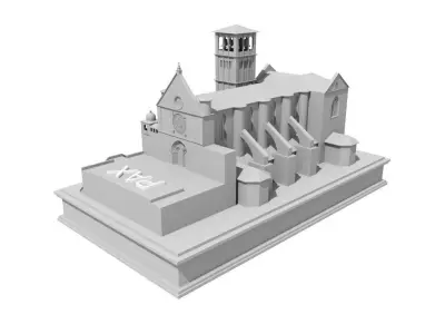Basilica of Saint Francis of Assisi 3D print model