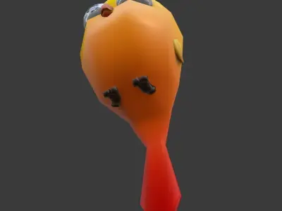 Low-Poly Cartoon Bird Low-poly 3D model