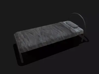 PBR Bed Model Free low-poly 3D model