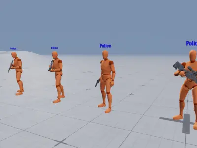 Kit With 40 Lowpoly Weapons Low-poly 3D model