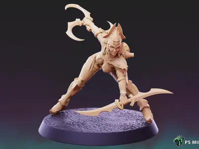 Dark Space Elves - Witches - Pose 7 3D print model