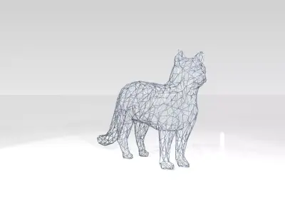 Cat Wireframe 3D model
