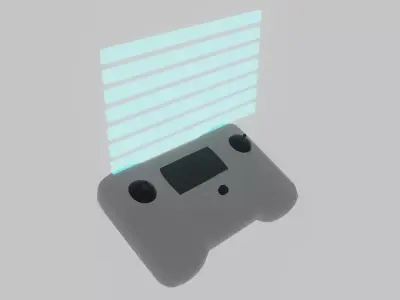 Cyberpunk Drone Controller Low-poly 3D model