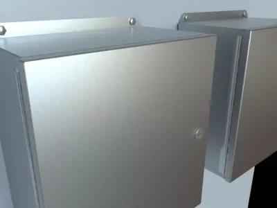 Electrical Steel Panel Box 3D model
