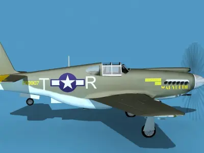 North American A-36A Apache V01 USAAF 3D model
