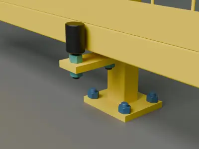 Sliding Doors Industrial 001 3d model 3D model