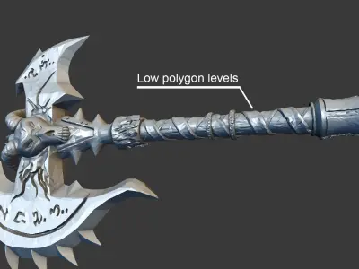Shadowmourne Axe Low-poly 3D model