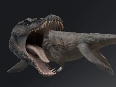 Dinosaur Predator X Pliosaurus Funkei SeaMonster Series 2 Low-poly 3D model