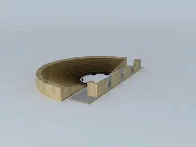 Roman theater in Regina Casas de Reina Free 3D model
