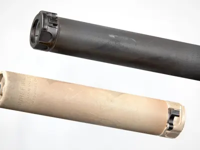 Surefire SOCOM300 SPS Suppressor Low-poly 3D model
