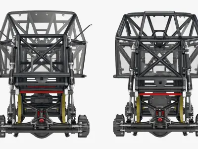 Monster Truck Bigfoot Frame and Chasis 3D model