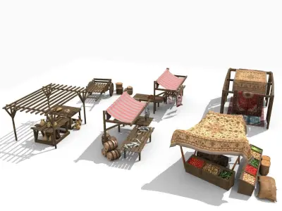 ancient market 3D model