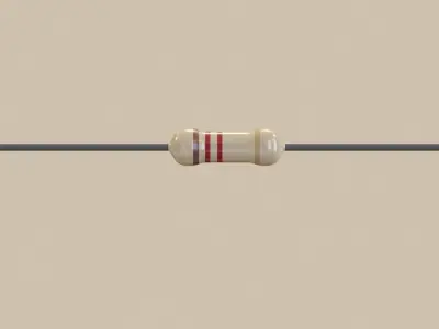 Resistor Low-poly 3D model