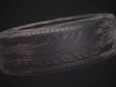 Low Poly Tyre Game Assest Free low-poly 3D model
