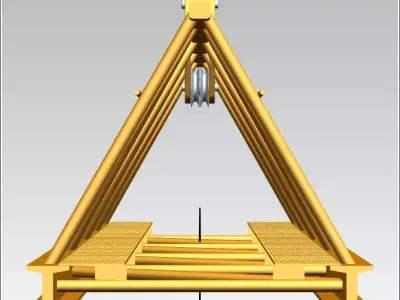 TOWER CRANE -Crane jib main- Free 3D model