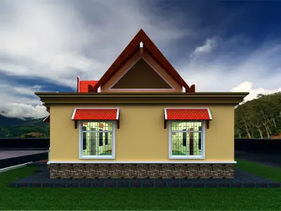 commercial public building 3D model
