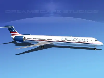 McDonnell Douglas MD80 Freedomair 3D model