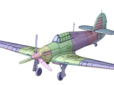 Hawker Hurricane MK-I 3D print model