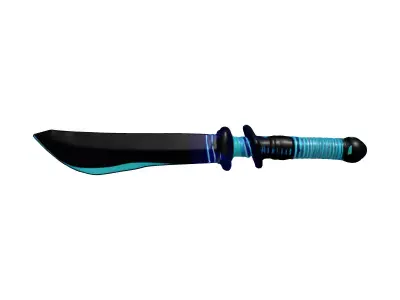 Neon Blue Katana 3D Model 3D model