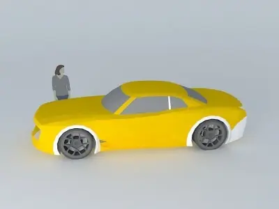 Muscle car template Free 3D model