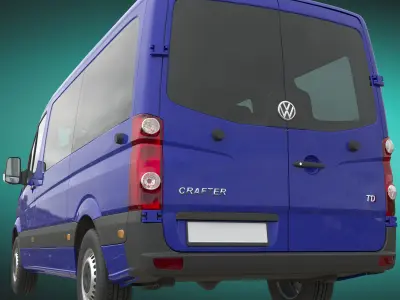 Volkswagen Crafter 2011 minibus L2H1 3D model