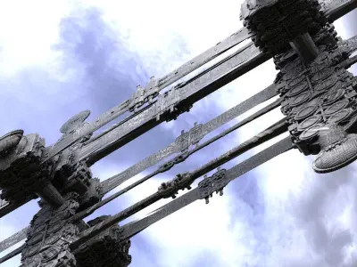 Alien satellite 5 3D model