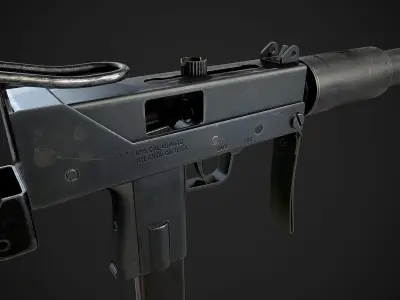 MAC-10 SMG Low-poly 3D model