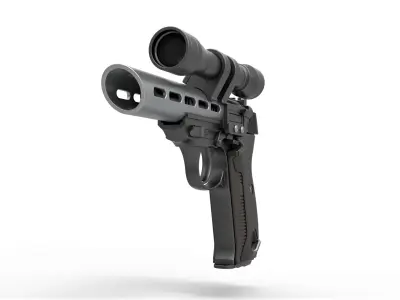Moff Gideon Blaster pistol from The Mandalorian TV series 3D model