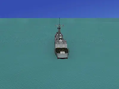 FFG 18 Adelaide Class Frigate HMAS Canberra 3D model