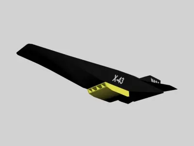 NASA X-43A HYPER X Low-poly 3D model