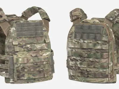 MILITARY TBAS V5 Plate Carrier Vest Low-poly 3D model
