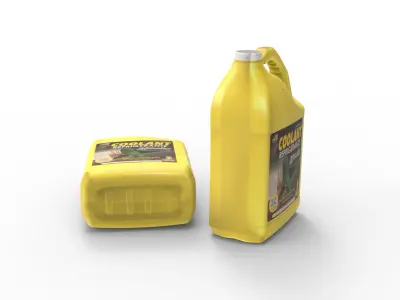 Antifreeze - Coolant Bottle Low-poly 3D model