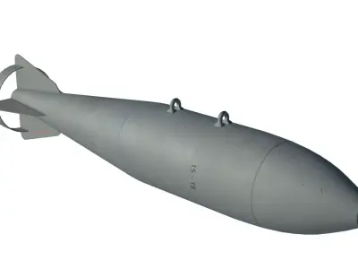 FAB500-M62 Soviet Russian Aircraft Bomb Game Ready PBR Low-poly 3D model