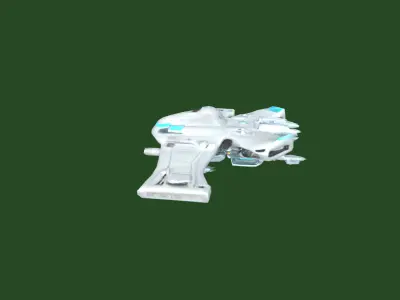 Aurora VX7 Stellar Fighter Sci Fi Aircraft 3D Model Low-poly 3D model