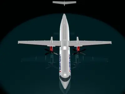 Air france Regional dash 8-400 3D model