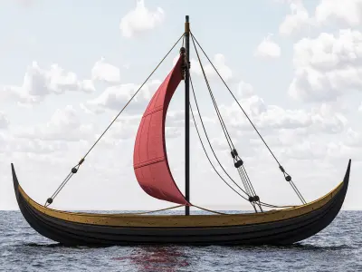 Viking Trader - Skuldelev 3 3D model