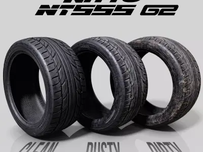 Tire Nitto NT555 G2 3 in 1 3D model