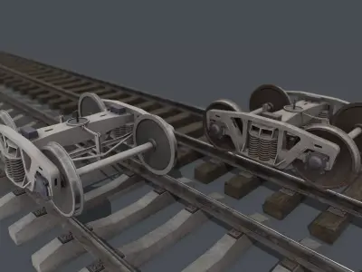 Bogie PBR Low-poly 3D model