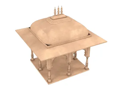 Indian Palace Domed canopie 3D model