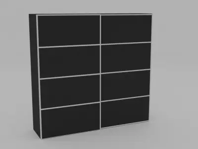 Modern Closet Black Matte Free low-poly 3D model